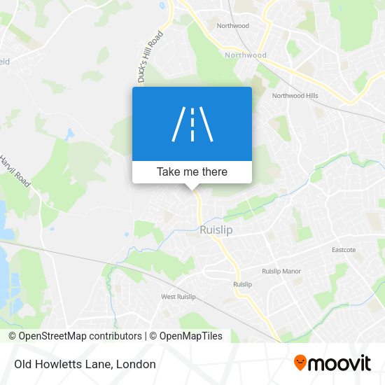 Old Howletts Lane map