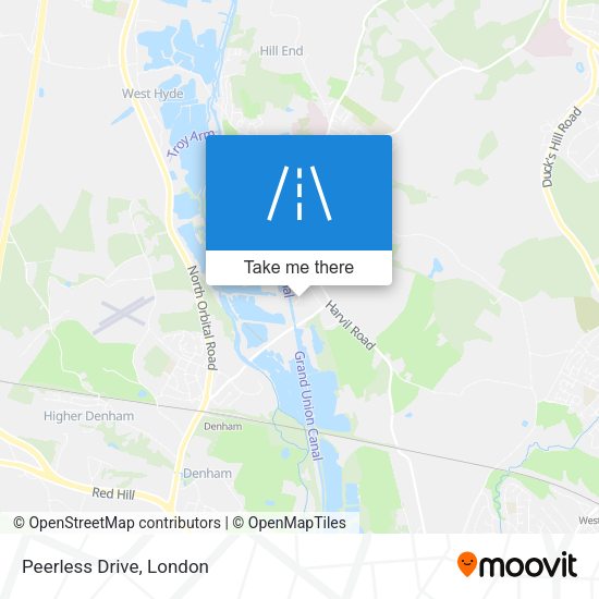 Peerless Drive map