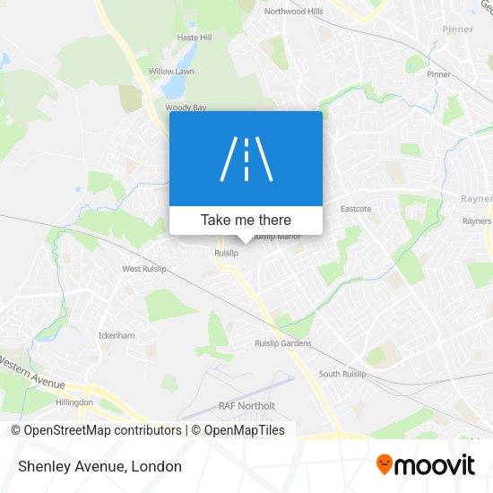Shenley Avenue map