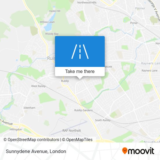 Sunnydene Avenue map