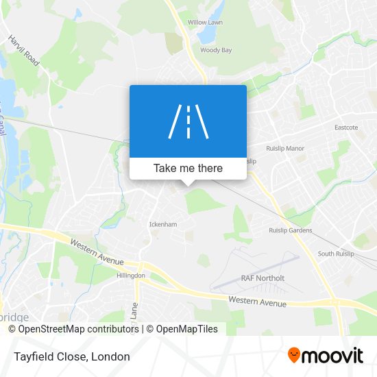 Tayfield Close map