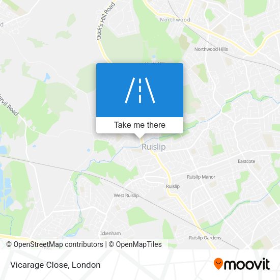 Vicarage Close map