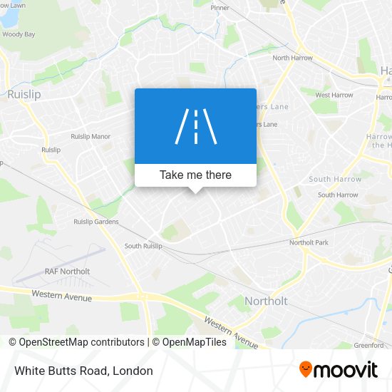 White Butts Road map