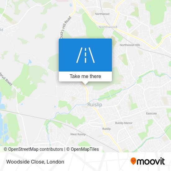 Woodside Close map