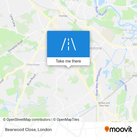 Bearwood Close map