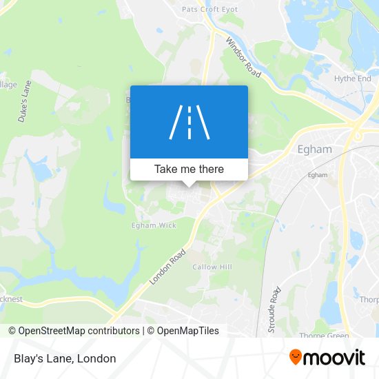 Blay's Lane map