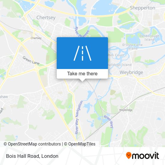 Bois Hall Road map