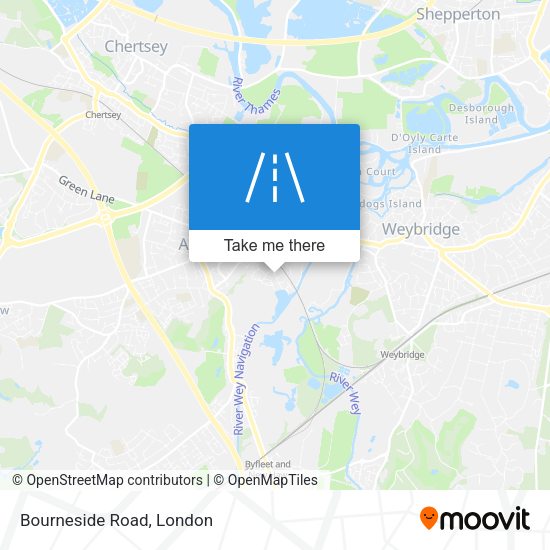 Bourneside Road map