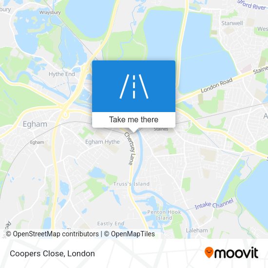 Coopers Close map