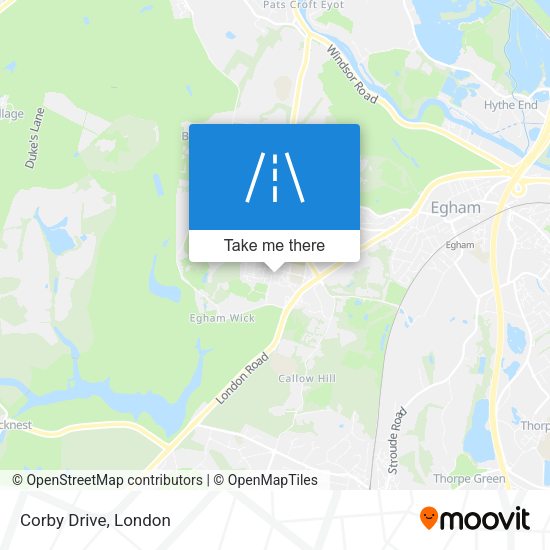 Corby Drive map