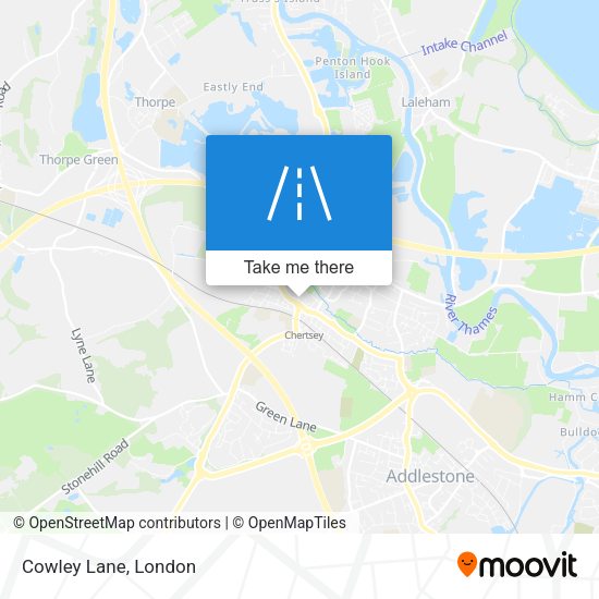 Cowley Lane map