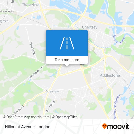 Hillcrest Avenue map