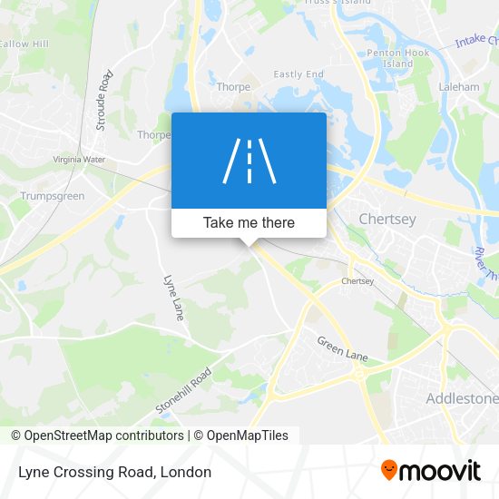 Lyne Crossing Road map