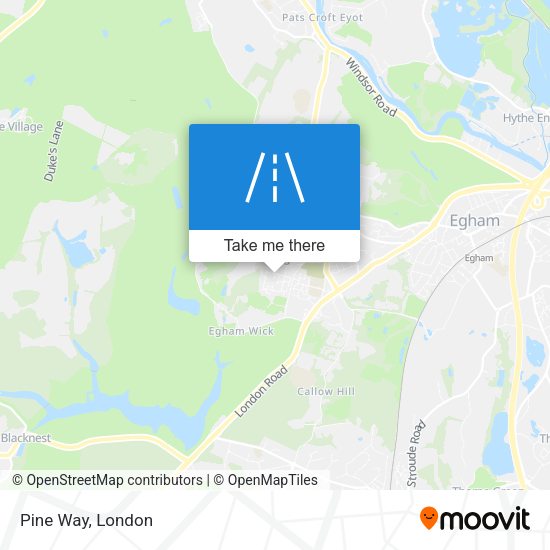 Pine Way map