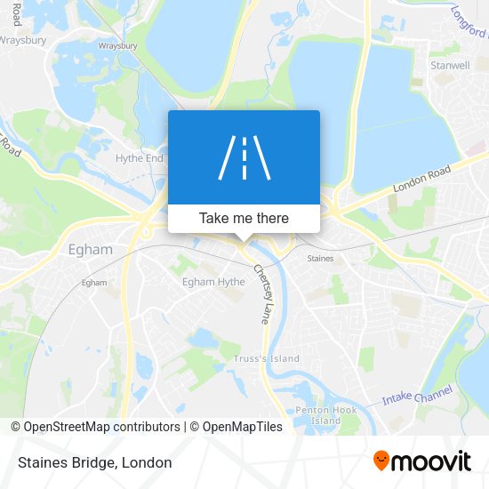 Staines Bridge map
