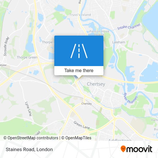 Staines Road map