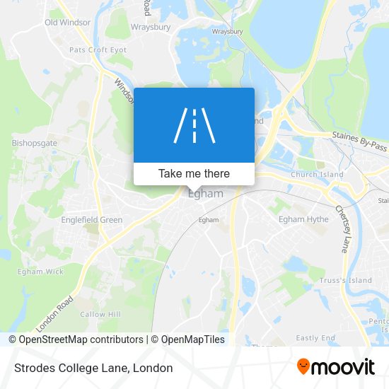 Strodes College Lane map