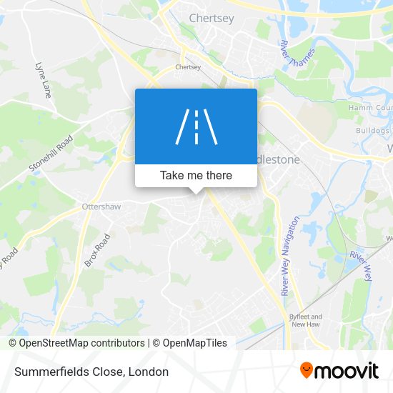 Summerfields Close map