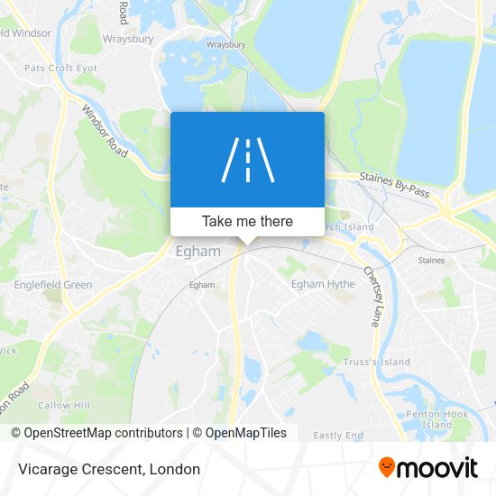Vicarage Crescent map