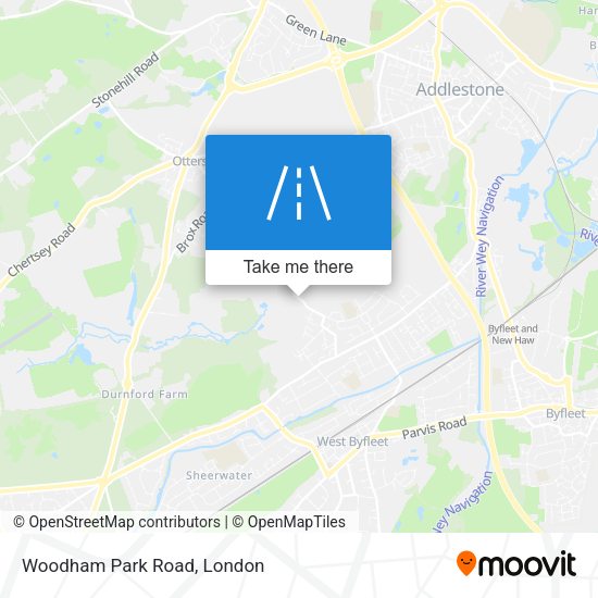 Woodham Park Road map