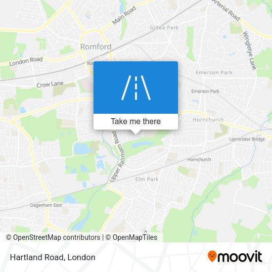 Hartland Road map