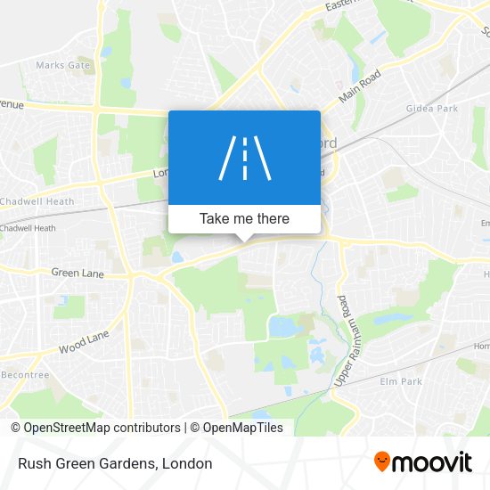 Rush Green Gardens map