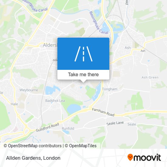Allden Gardens map