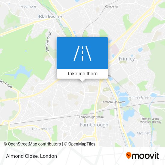 Almond Close map