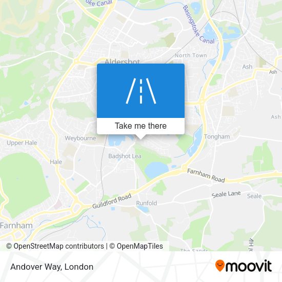 Andover Way map