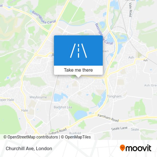 Churchill Ave map