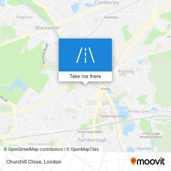 Churchill Close map