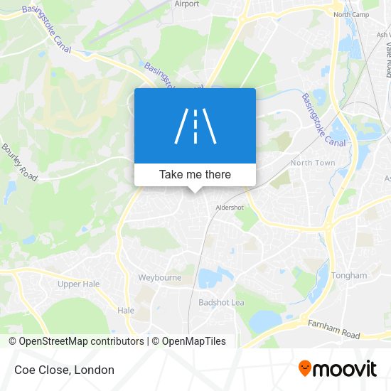 Coe Close map
