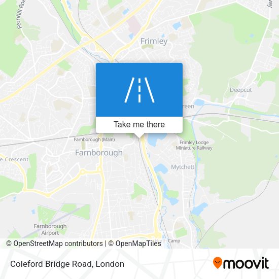 Coleford Bridge Road map