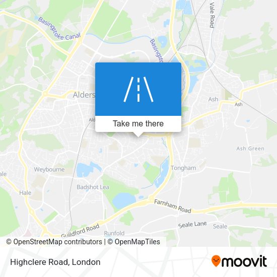 Highclere Road map