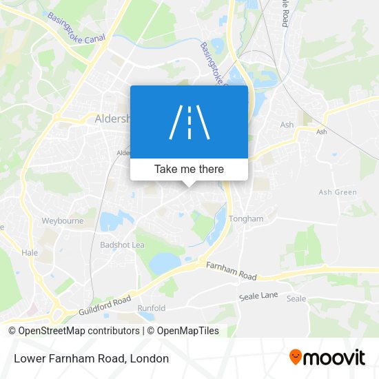Lower Farnham Road map