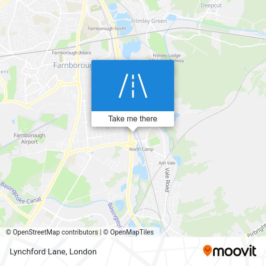 Lynchford Lane map