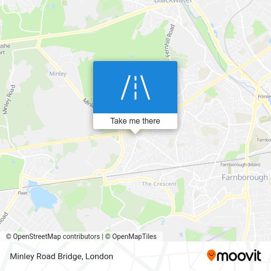 Minley Road Bridge map