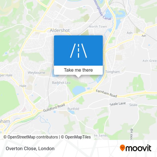 Overton Close map