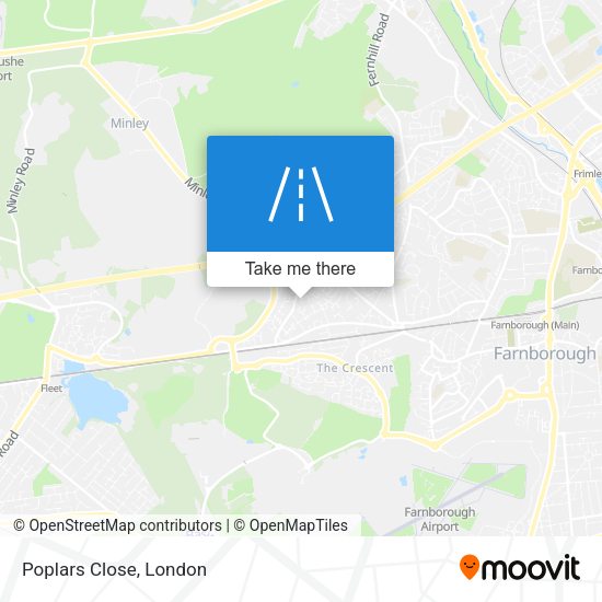 Poplars Close map