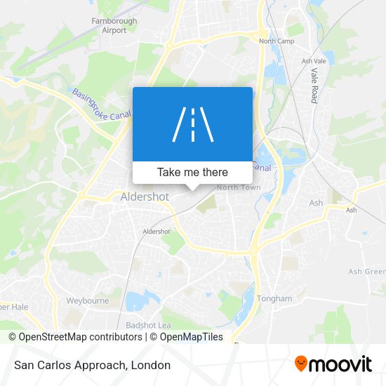 San Carlos Approach map