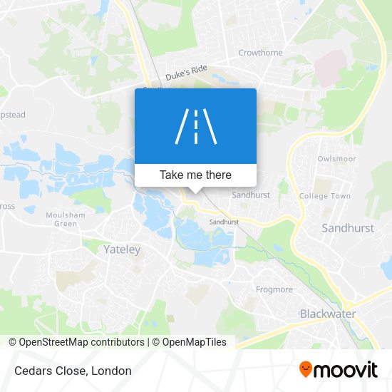 Cedars Close map