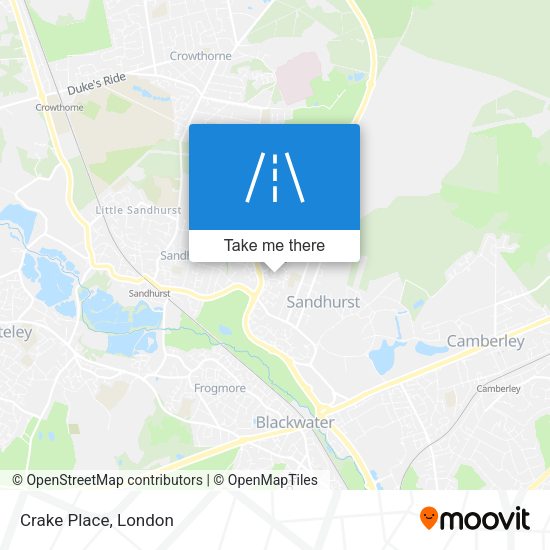 Crake Place map