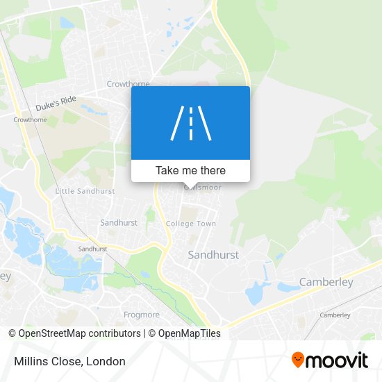 Millins Close map