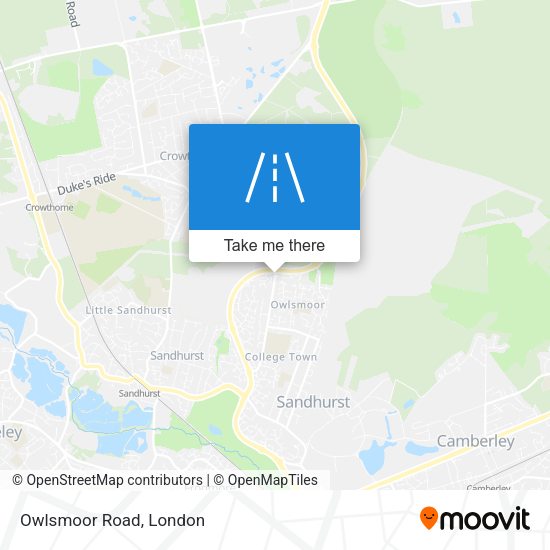 Owlsmoor Road map