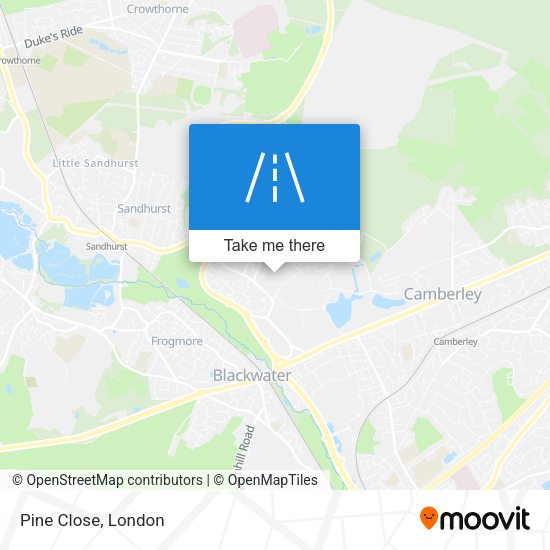 Pine Close map