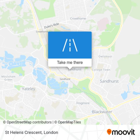 St Helens Crescent map