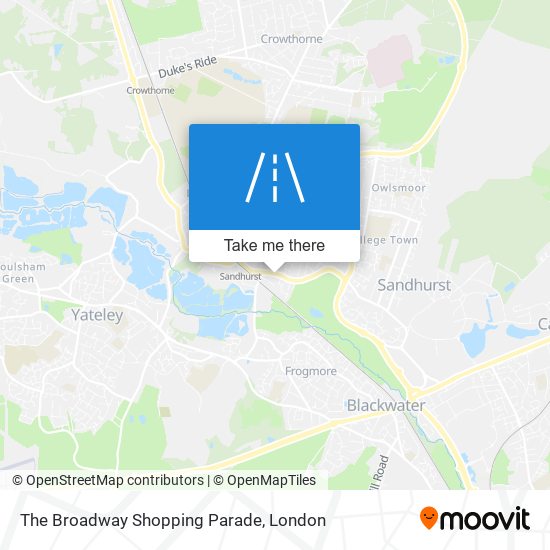 The Broadway Shopping Parade map