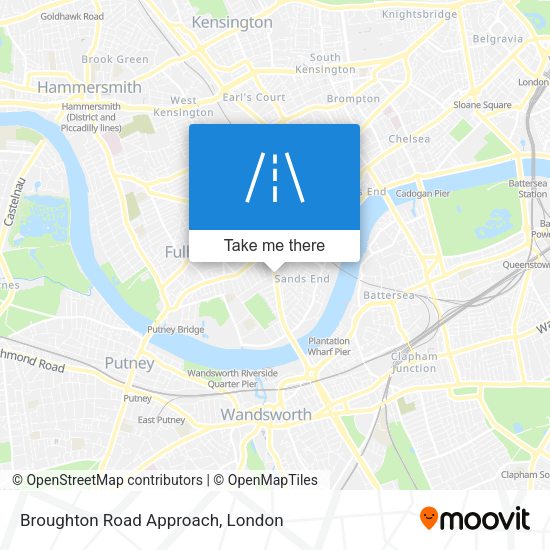 Broughton Road Approach map