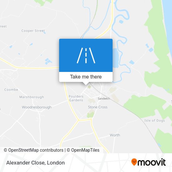 Alexander Close map