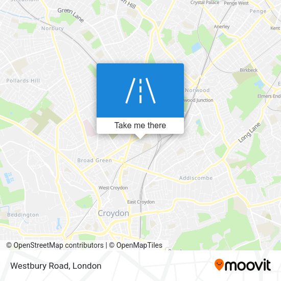 Westbury Road map